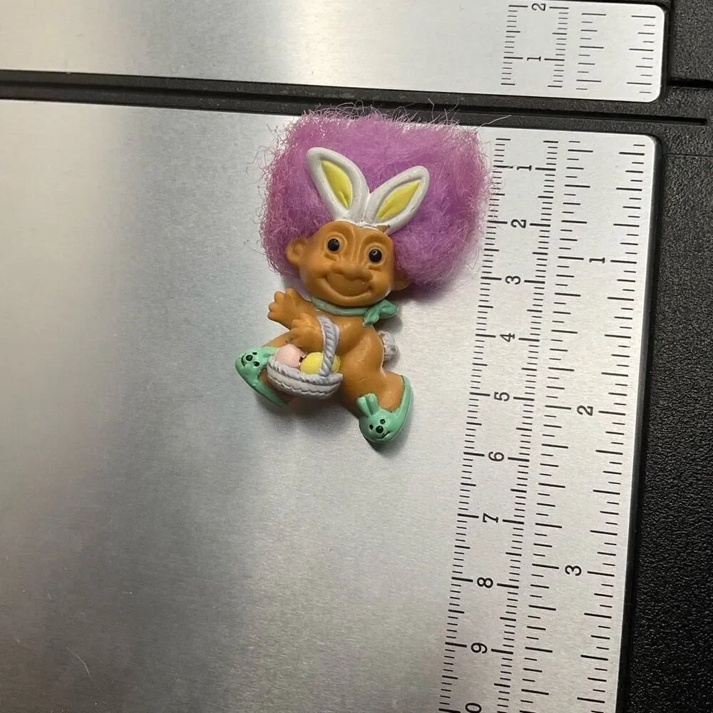 VINTAGE Brooch Lapel Pin  WACKY RABBIT TROLLS PINS by RUSS EASTER TROLL‎